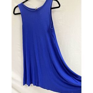 Old Navy Womens Tunic Stretch A line Mini Summer Tank Dress Blue Size Medium